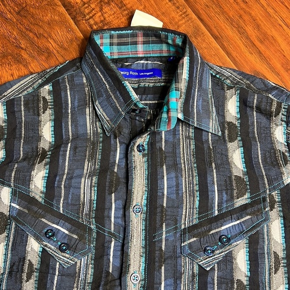 NWT Georg  Roth Los Angeles Super cool Button Down Casual Shirt - Picture 2 of 12